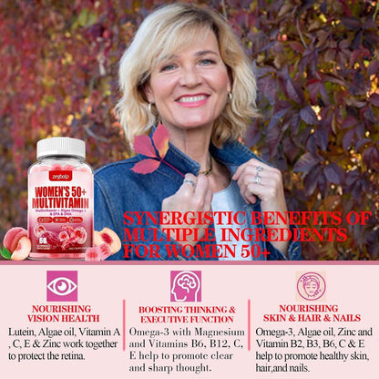 ZEGBALP Multivitamínico para Mujeres 50+ sin – Visión y función cognitiva: La luteína, el DHA y el EPA procedentes – Image 5