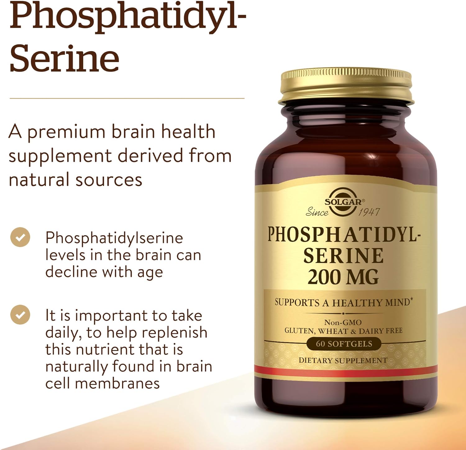 Solgar Phosphatidylserine 200 mg, 60 Softgels