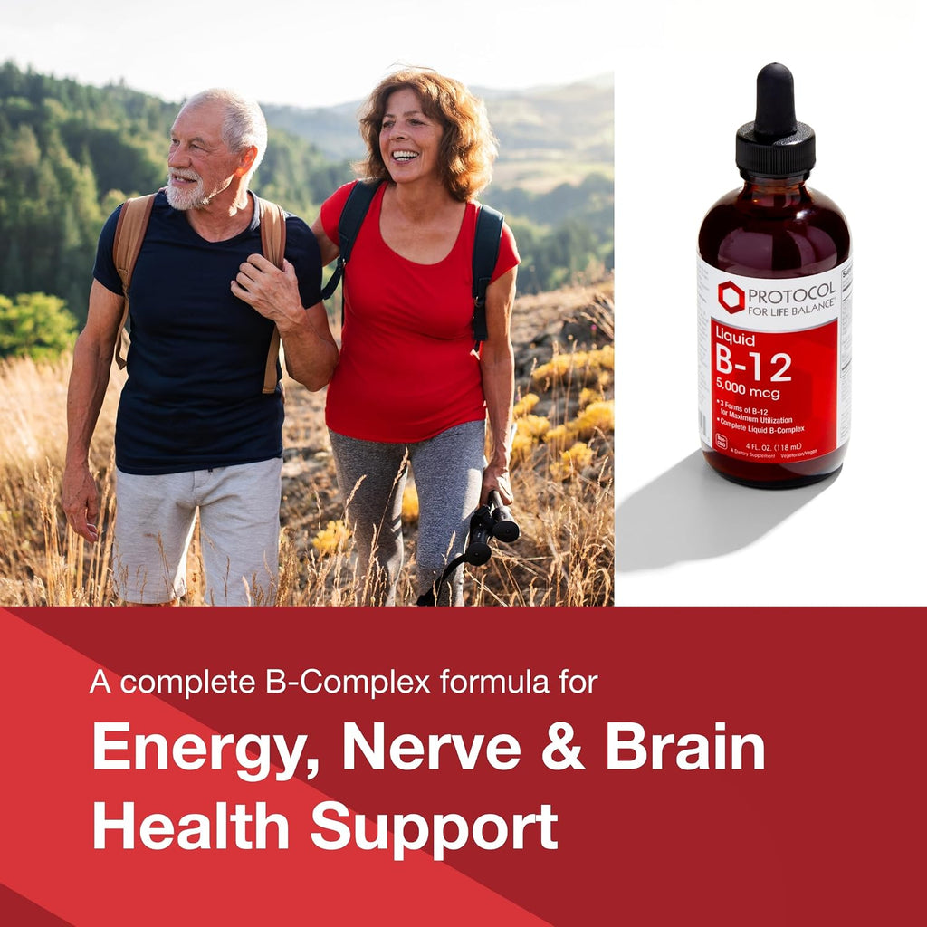 Protocol for Life Balance Líquido de B12 5.000 mcg con Vitaminas B - 118 ml