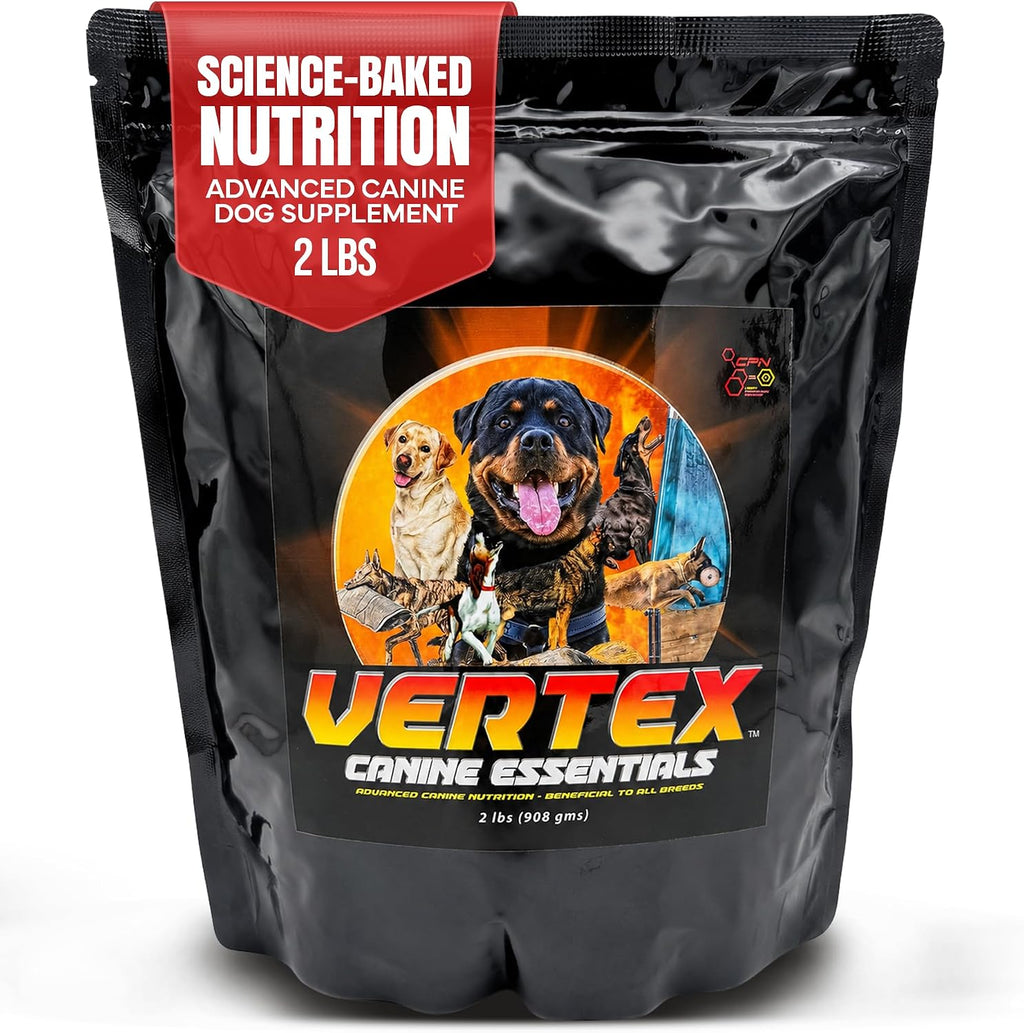 Vertex Canine Essentials – Suplemento de Alto Rendimiento para Perros – Proteína de Hígado, Suero y Huevo – 907 g