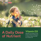 YUM-V's Gomitas de Vitamina D3 para Niños - 1000 UI - 60 Gomitas