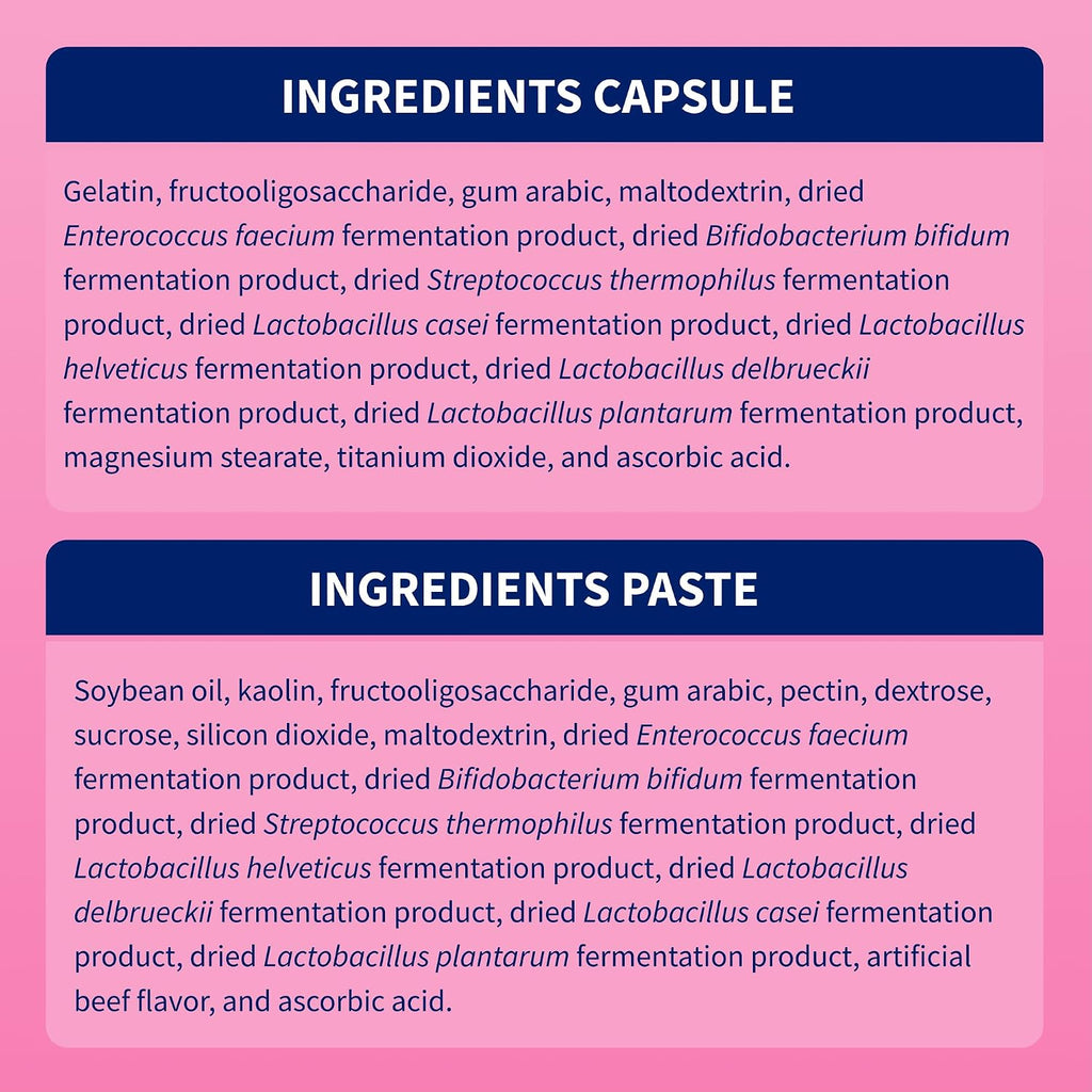 Nutramax Proviable Probióticos para Perros - Kit de Apoyo para Diarrea, 30 ml Pasta y 10 Cápsulas