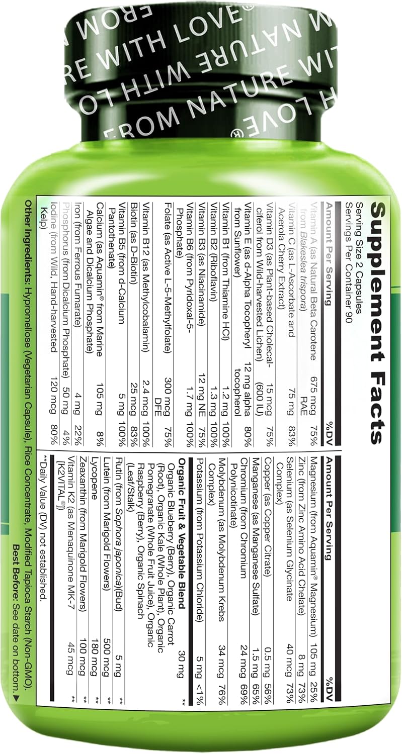NATURELO Multivitamínico para Adolescentes, 180 Cápsulas