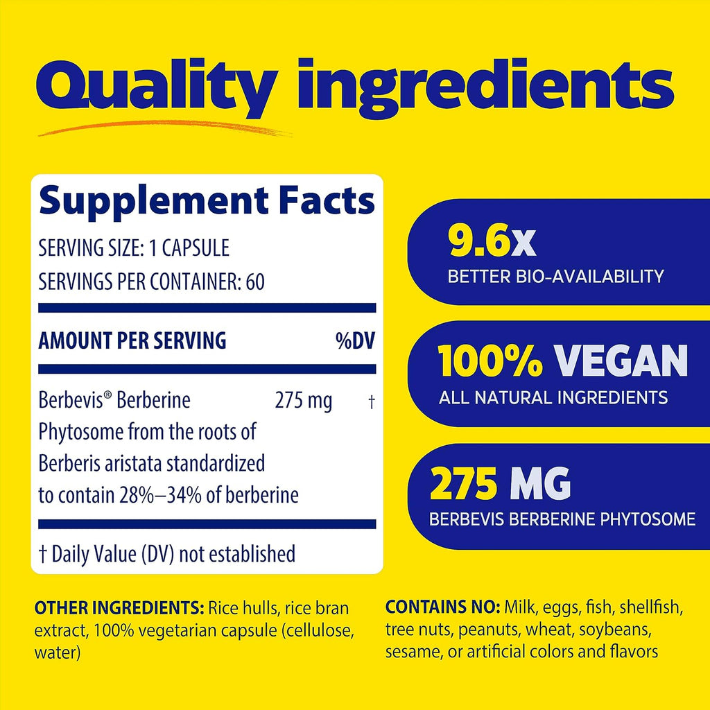 Enzymedica Berberine Phytosome - Suplemento de Berberina de Alta Absorción - 60 Cápsulas