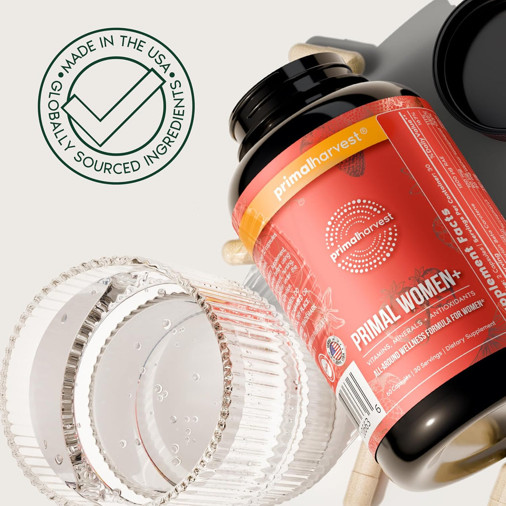 Primal Harvest Women+ – Multivitamínico Diario para Mujer, 60 Cápsulas