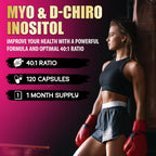 BMVINVOL Myo-Inositol y D-Chiro Inositol 2050mg con Folato, Vitamina D y Ashwagandha - 120 Cápsulas