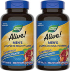 Nature's Way Alive! Multivitamínico Diario Completo para Hombres - Apoya el Metabolismo Energético y la Función Muscular - con Vitaminas B - Sin Gluten - 130 Comprimidos