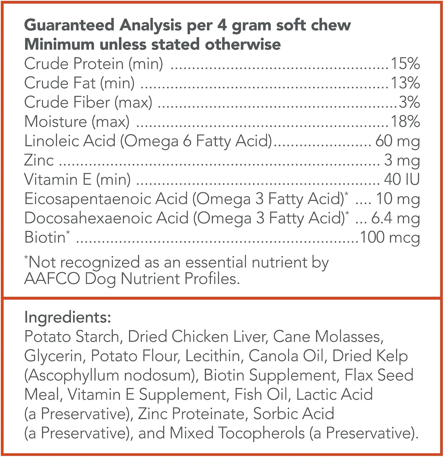 Vet's Best - Suplementos para la Piel y el Pelaje de Perros con Vitamina E y Biotina, 30 Masticables Blandos