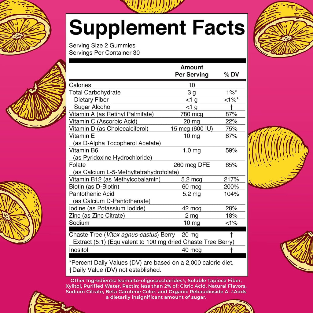 MaryRuth's Multivitamínico para Mujeres 40+ | Gominolas Veganas sin Azúcar con Chasteberry | 60 Unidades