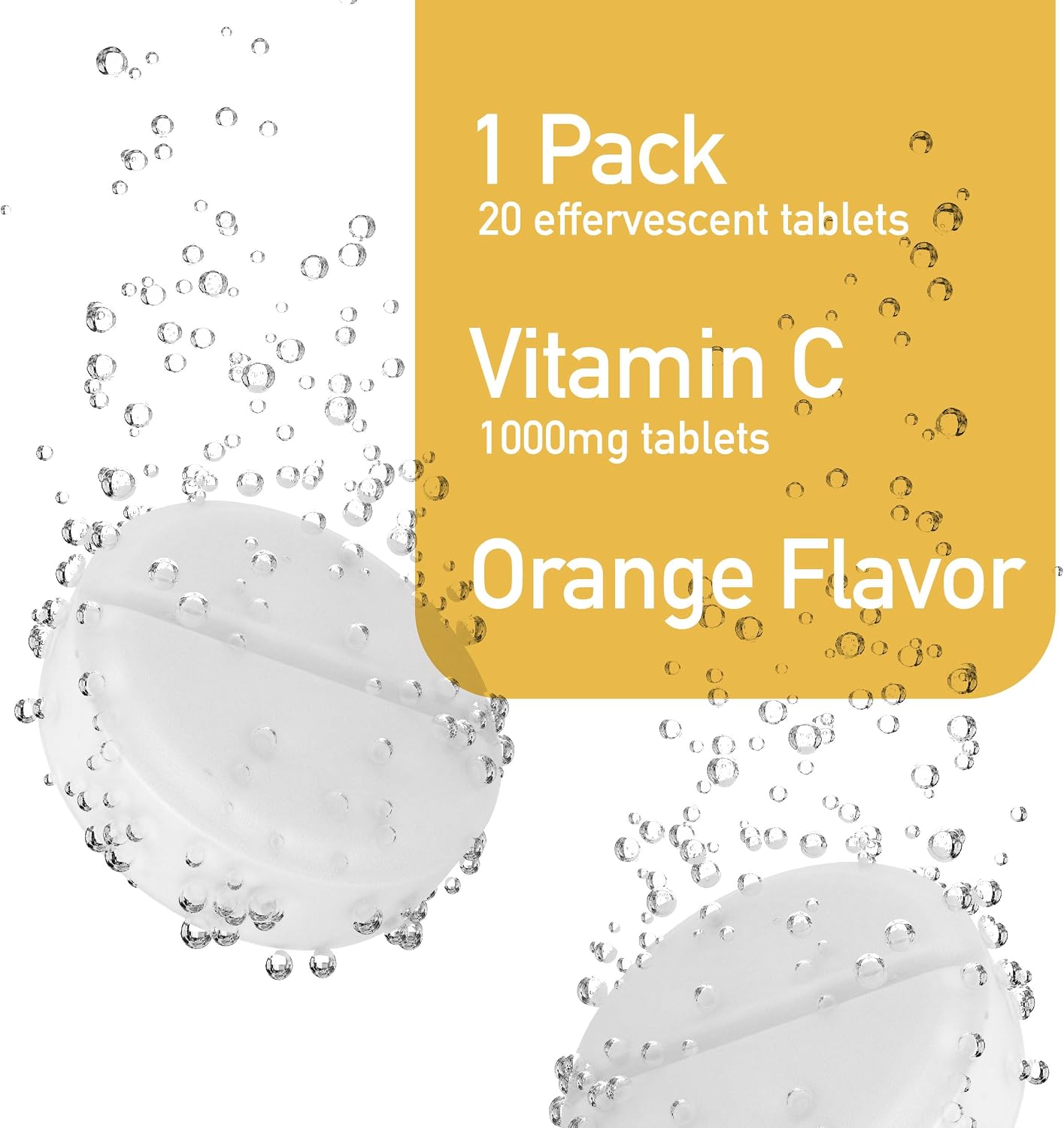 Vitamina C Efervescente 1000 mg, 20 Comprimidos