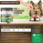 Pre + Probiotic Powder for Dogs with Digestive Enzymes - Sabor a Hígado de Ternera Natural - 120 Dosis