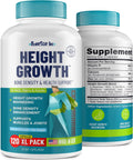 Height Growth Maximizer - Suplemento de Crecimiento con Calcio, Vitamina D3 y Zinc para Niños y Adolescentes - 120 Cápsulas