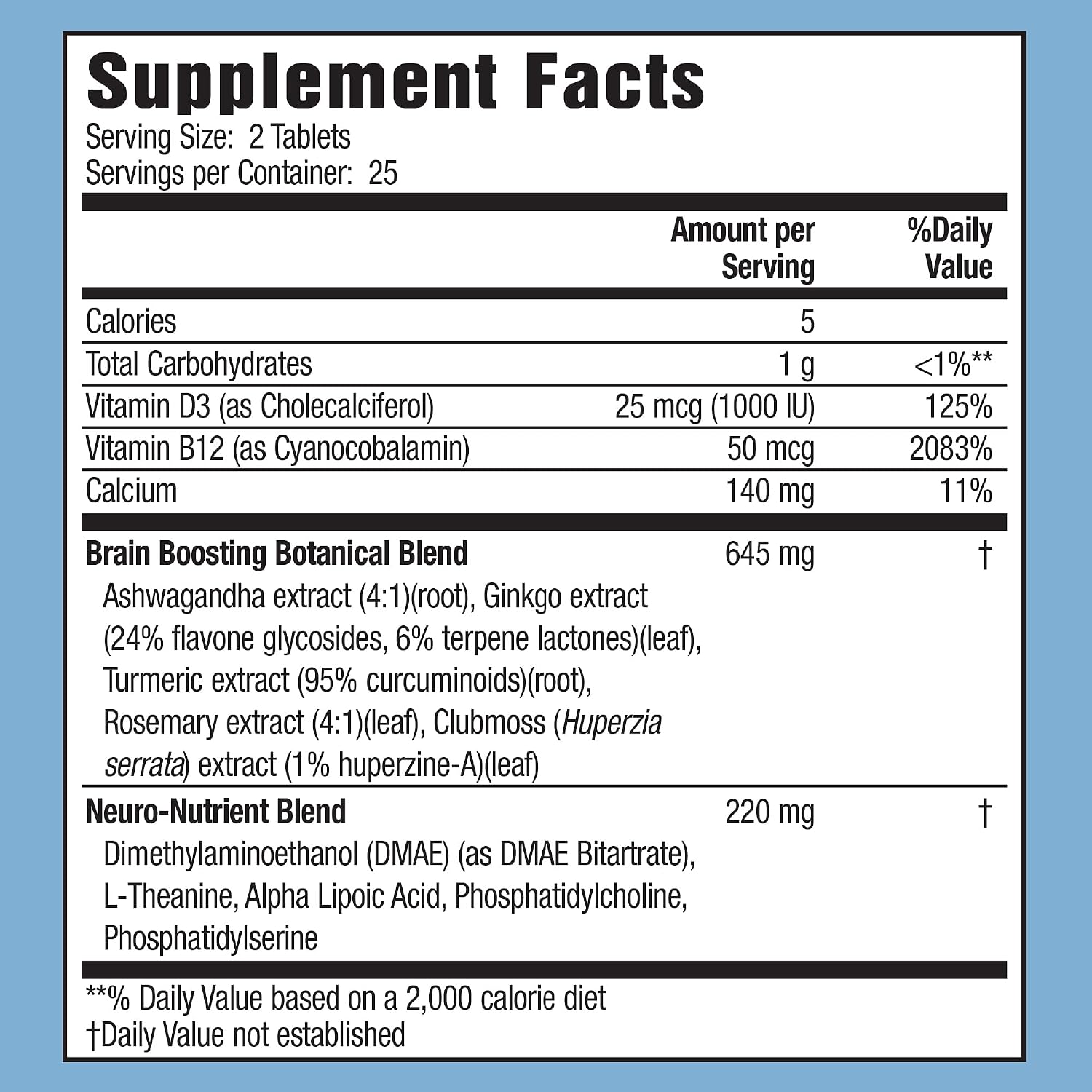 Applied Nutrition Healthy Brain Enfoque Todo el Día - 50 Comprimidos