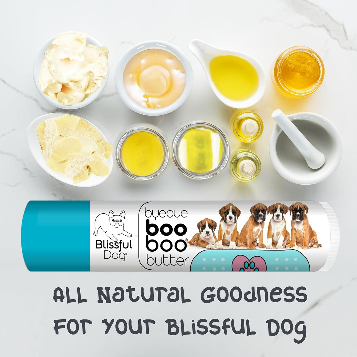 The Blissful Dog .15 oz Tube Boxer Booboo – Aceite de oliva, ricino, aguacate, almendra y coco: Aportan suavidad y – Image 2