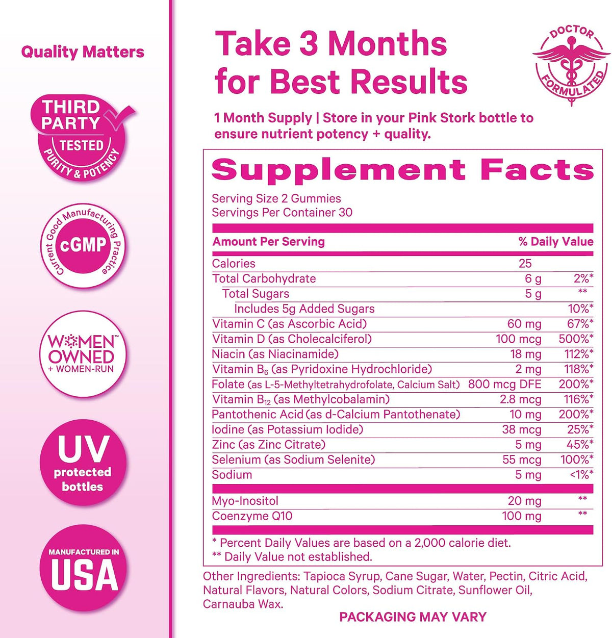 Pink Stork Gominolas de Fertilidad para – Vitamina D y vitaminas del grupo B: la vitamina D interviene en la – Image 6