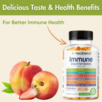 healblend Multivitamin Bear Gummies para Adultos | Vitaminas C, D3, B6, B12, Hierro, Zinc