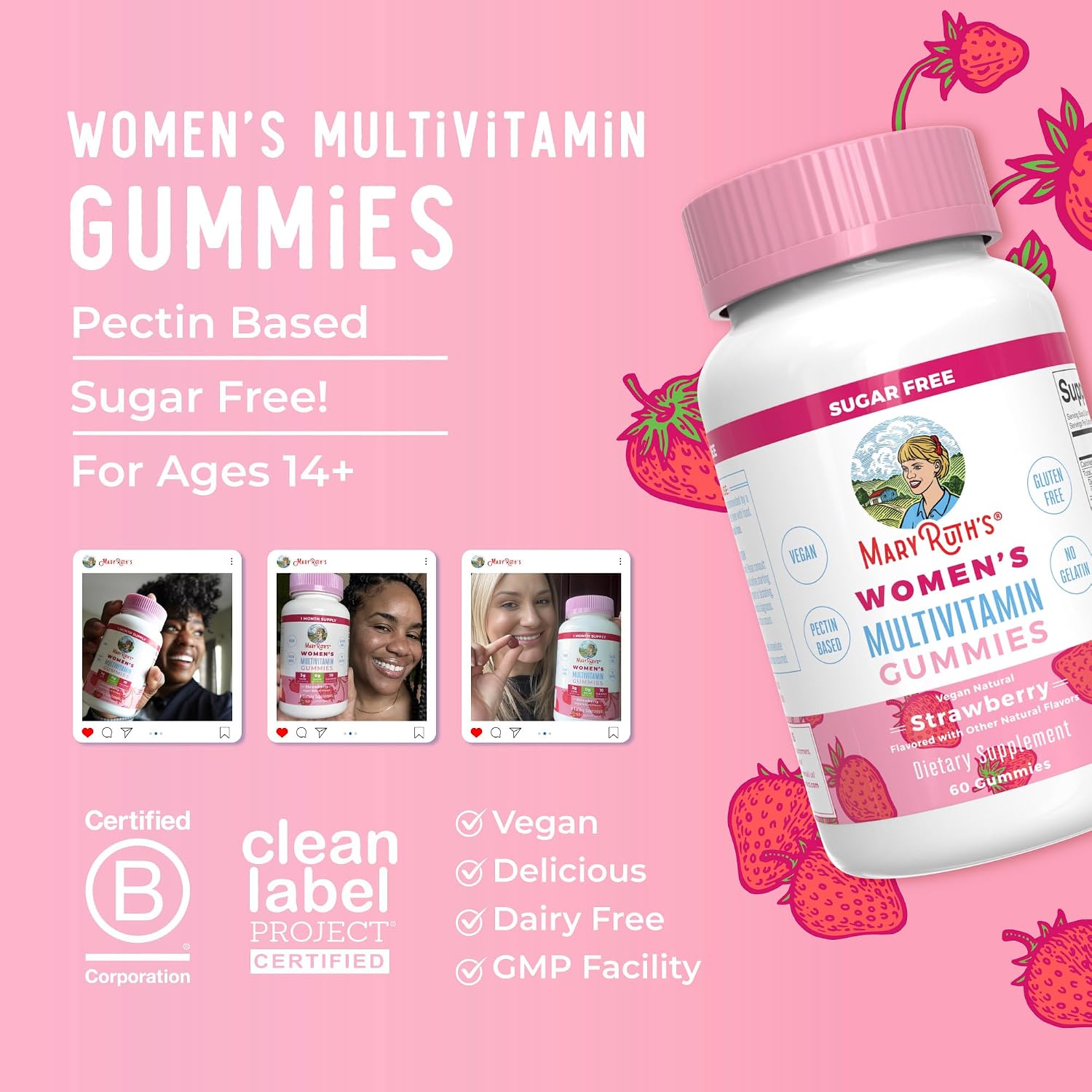 MaryRuth Organics Women's Immune Support Multivitamin Gummies - 60 Gominolas