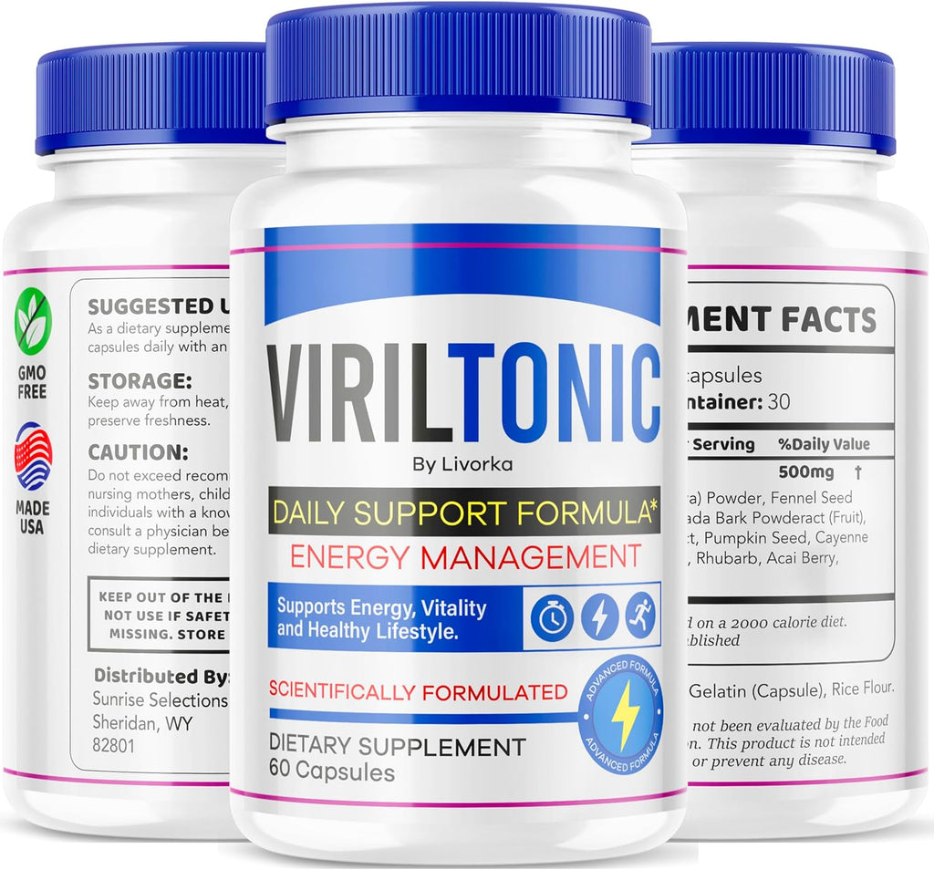 LIVORKA Viriltonic Cápsulas, Fórmula Avanzada de Apoyo (60 Cápsulas)