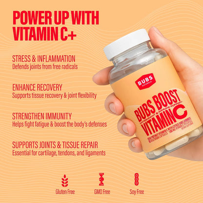 BUBS Naturals - BUBS Boost Vitamina C con Bioflavonoides 500mg (90 Cápsulas) – Image 3