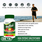 DEVA Tuba Prime Multivitamínico Vegano Sin Hierro - Alta Potencia con Superalimentos, Hongos y Probióticos - 90 Comprimidos