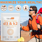 Vitamina D3 K2 10000 UI + 200 mcg Softgels - Pack de 2