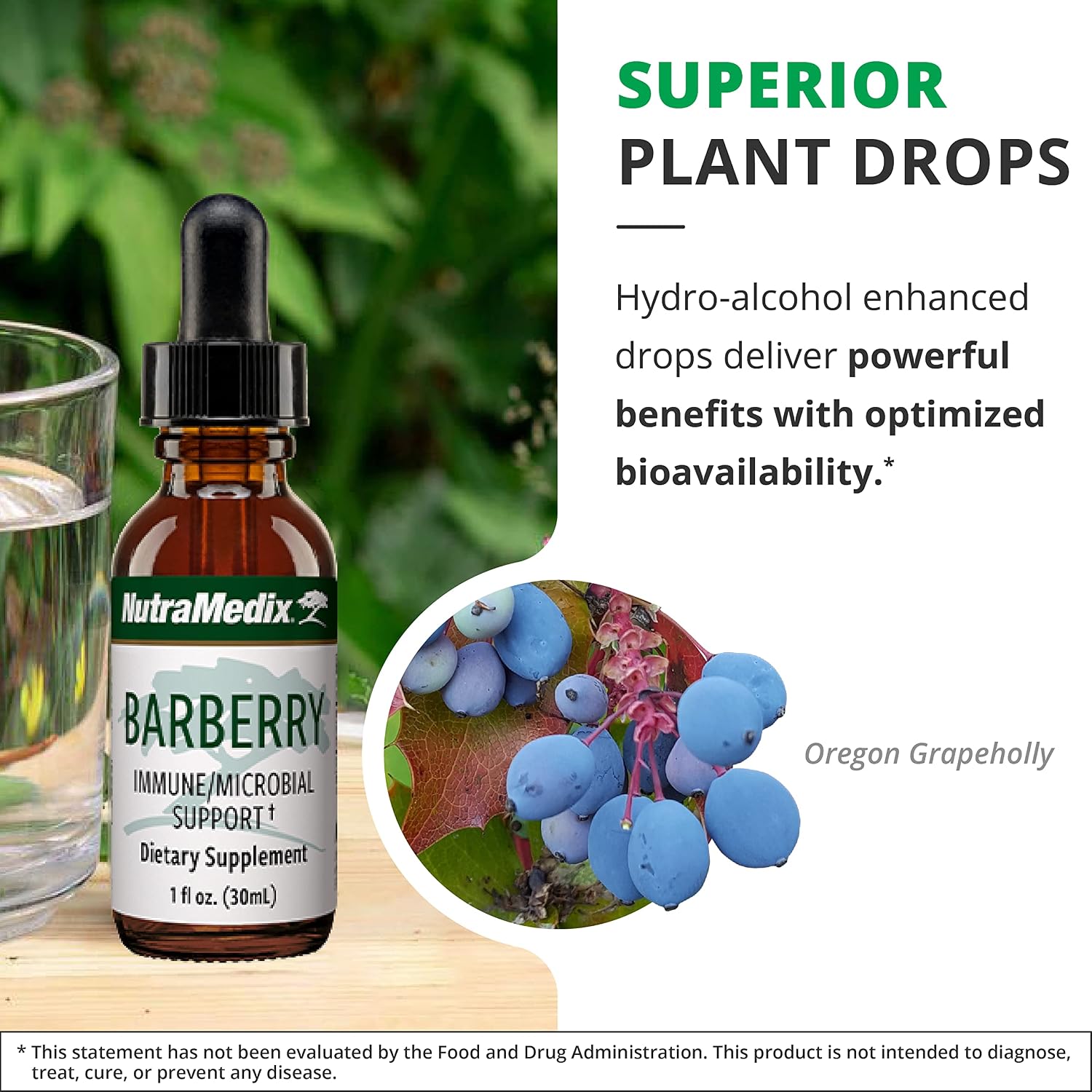 NutraMedix Agracejo - Extracto de Raíz de Uva de Oregón para el Apoyo Inmunitario y Antioxidante (30 ml)