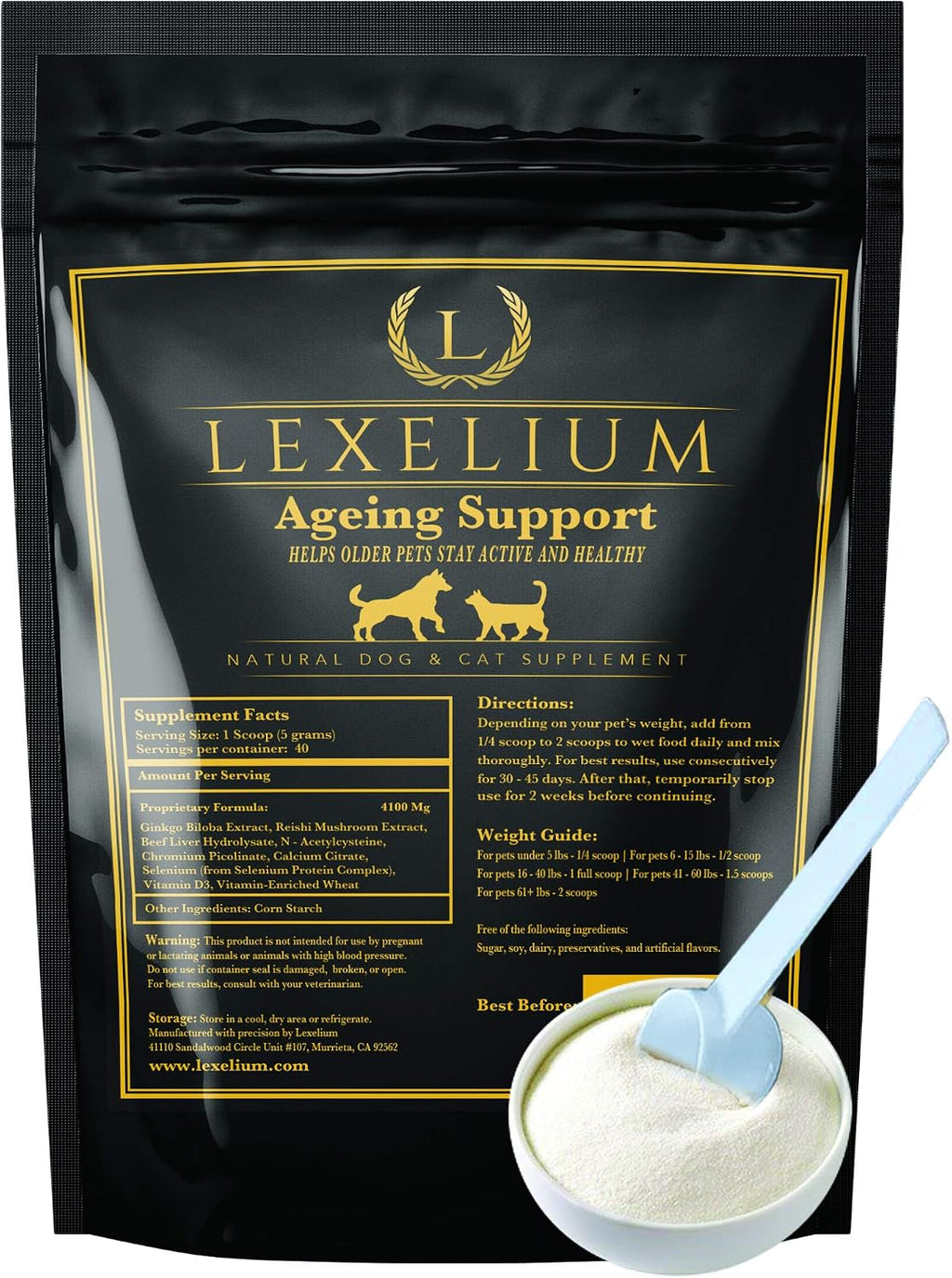 Antioxidante para Perros y Gatos Senior - Polvo 200g