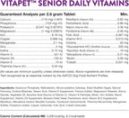 NaturVet VitaPet Senior Daily Vitamins Plus Glucosamine - 180 Comprimidos Masticables para Perros Mayores