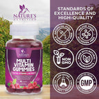 Gominolas Multivitamínicas para Adultos con Vitaminas A, C, D, B12 y Zinc - 60 Gominolas