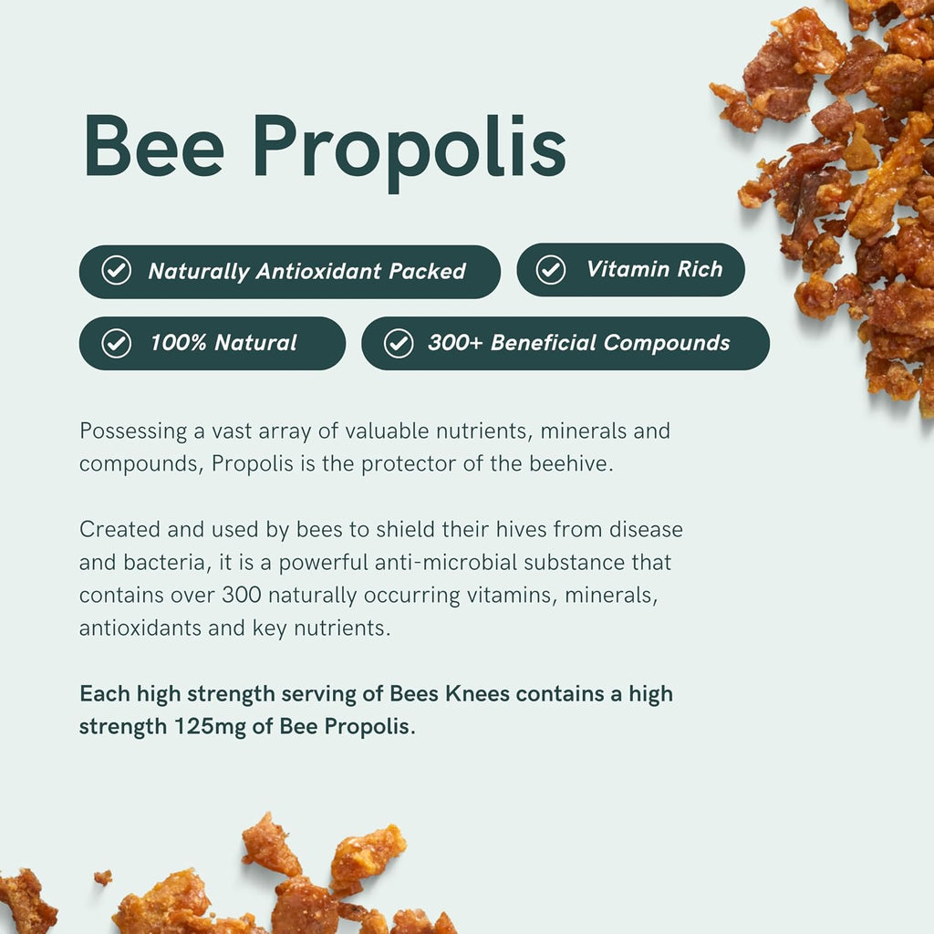 Dr Sosnowski's Bees Knees Bone Health – Suplemento para la Salud Ósea con Colágeno y Propóleo, 60 Cápsulas