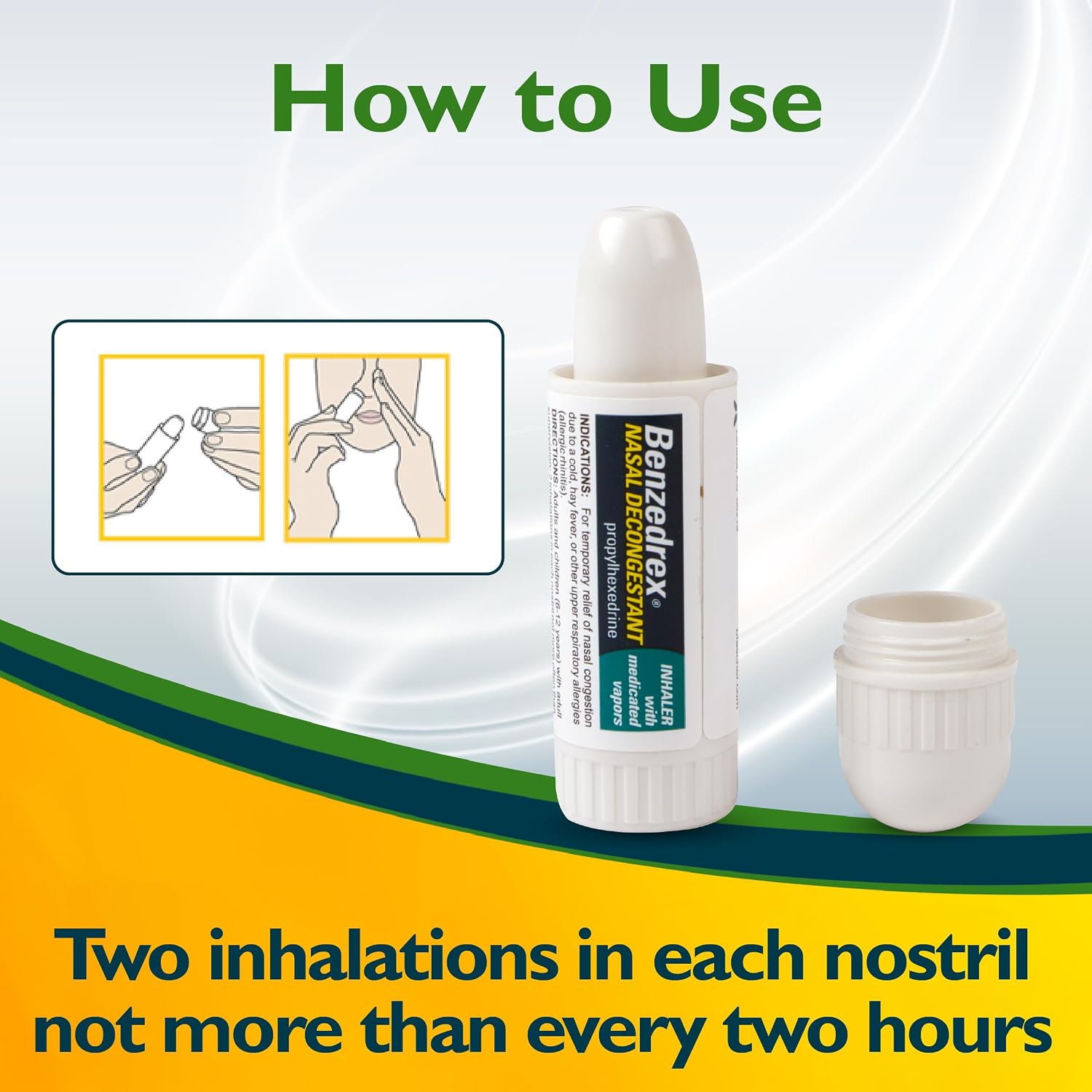 Benzedrex Inhalador Nasal Descongestivo - Pack de 6 | Alivio Rápido para Congestión y Sinusitis