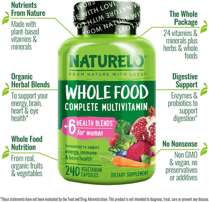 NATURELO Multivitamínico Integral para – Salud cardíaca: El magnesio y el potasio (presentes en los extractos – Image 2