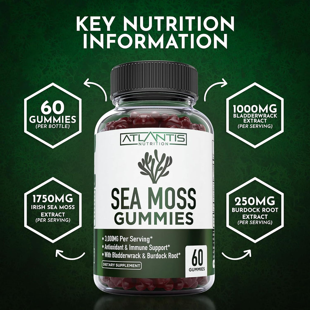 Irish Sea Moss Gummies 3000mg – Atlantis Nutrition
