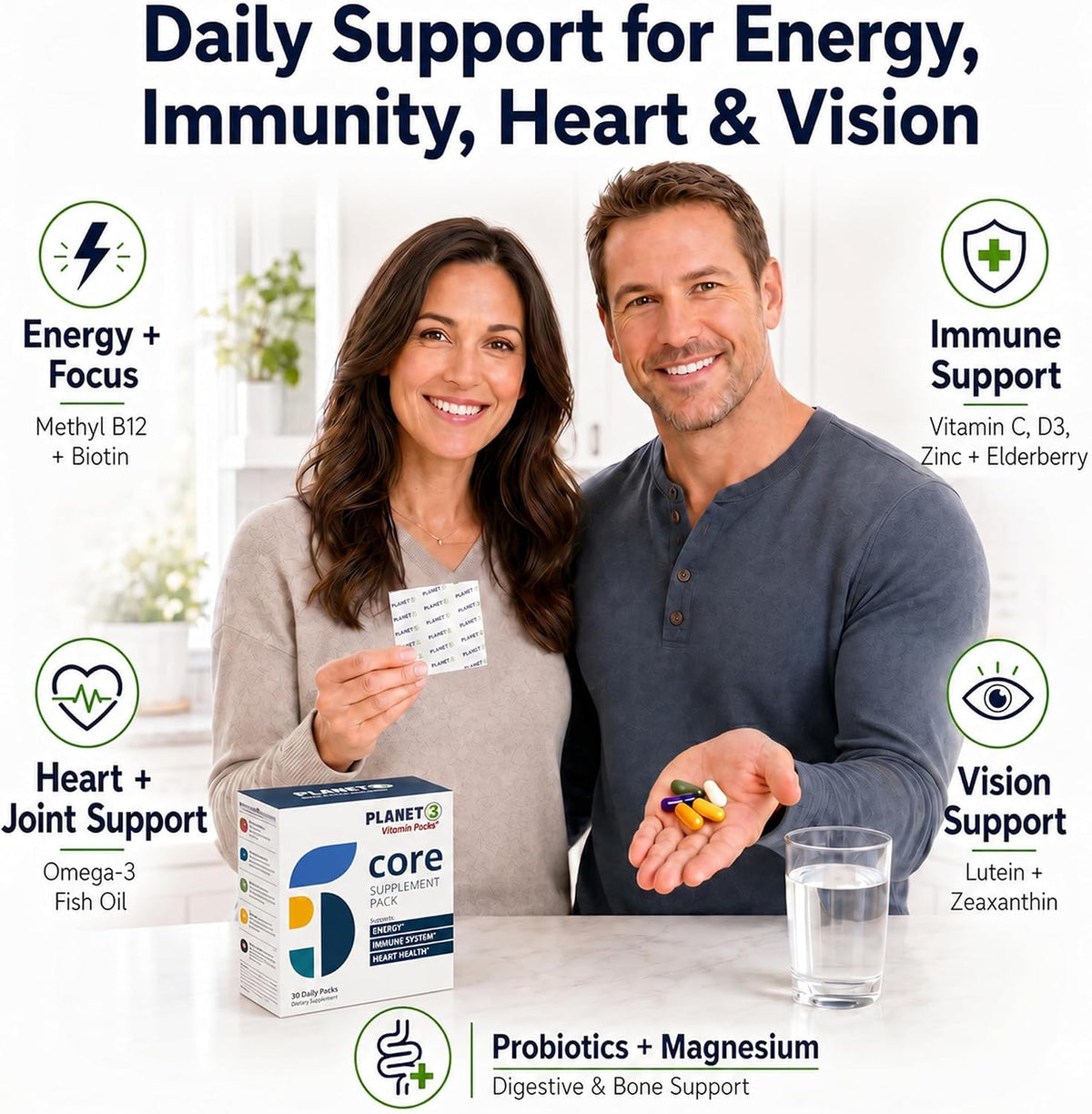 Planet 3 Daily Vitamin Packs – – Salud digestiva: La combinación de probióticos y enzimas digestivas puede ayudar – Image 4