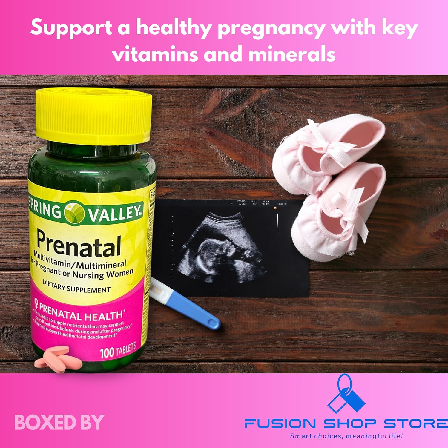 Vitaminas Prenatales - Multivitamínico Multimineral para Embarazadas y Mujeres en Lactancia - 100 Comprimidos