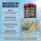 Suplemento Capilar para Hombres con Biotina, Colágeno y Saw Palmetto