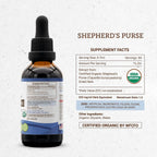 Secrets of the Tribe Bolsa de Pastor Orgánico USDA | Extracto sin Alcohol, Gotas Herbales de Alta Potencia (60 ml)