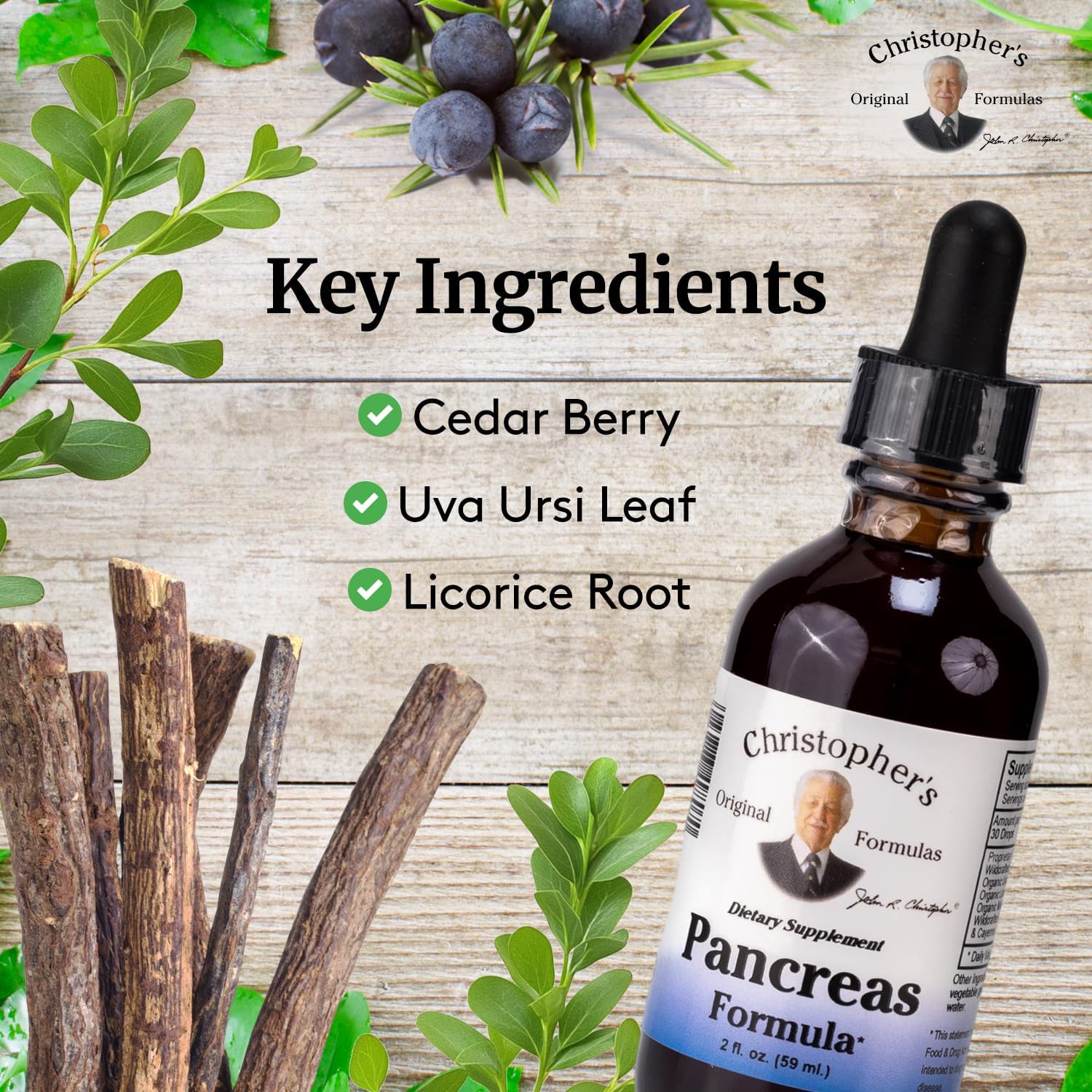 Christopher's Original Formulas - Fórmula Extracto de Páncreas, 59 ml
