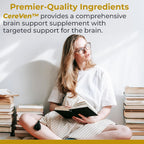 Premier Research Labs CereVen - Suplemento Cerebral Herbal para Memoria y Enfoque con Rhodiola Rosea - 60 Cápsulas Vegetarianas