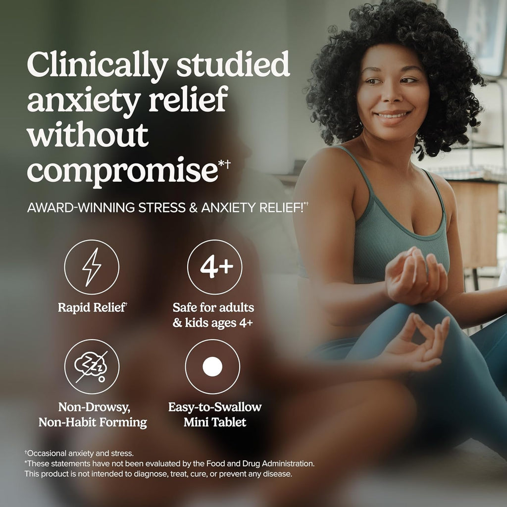 Terry Naturally AnxioCalm – 75 Comprimidos – Fórmula Calmante de Acción Rápida, No Produce Somnolencia, No Adictiva – Seguro para Adultos y Niños +4 Años – No Transgénico – 37 Dosis