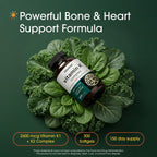 NatureBell Complejo de Vitamina K - 300 Cápsulas Blandas - 2600mcg de Vitamina K - Espectro Completo K1 y K2 MK-4 y MK-7