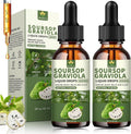 Menkru Soursop Graviola Gotas Líquidas 2000mg, Extracto Natural con Vitamina C, Sin Gluten, Vegano, 2 x 118 ml