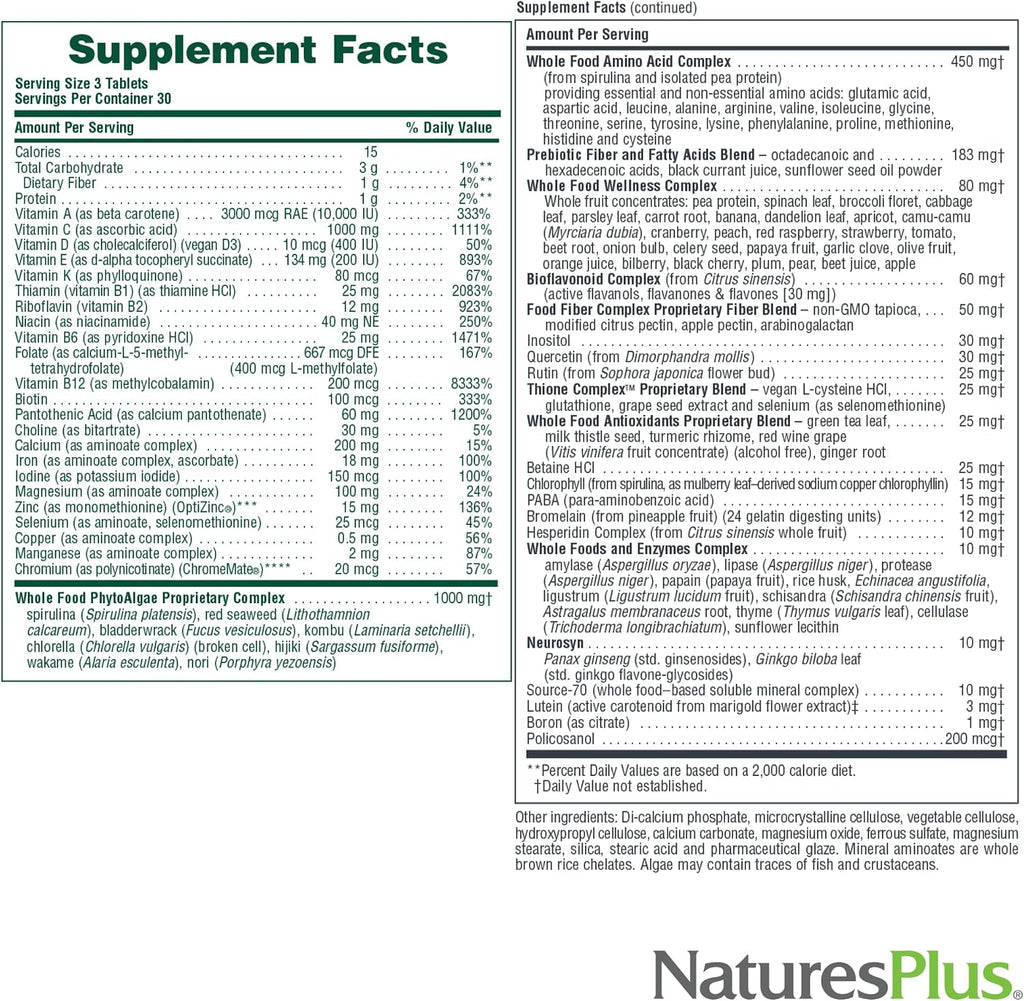 NaturesPlus Ultra Source of Life Multivitamínico - 90 Comprimidos