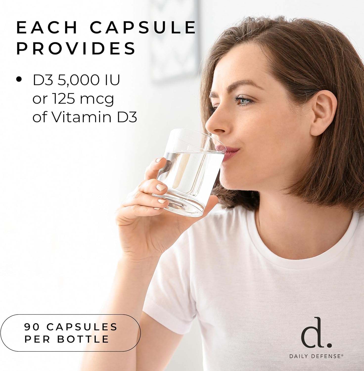 Vitamin D3 5000 IU 90 cápsulas - Daily Defense