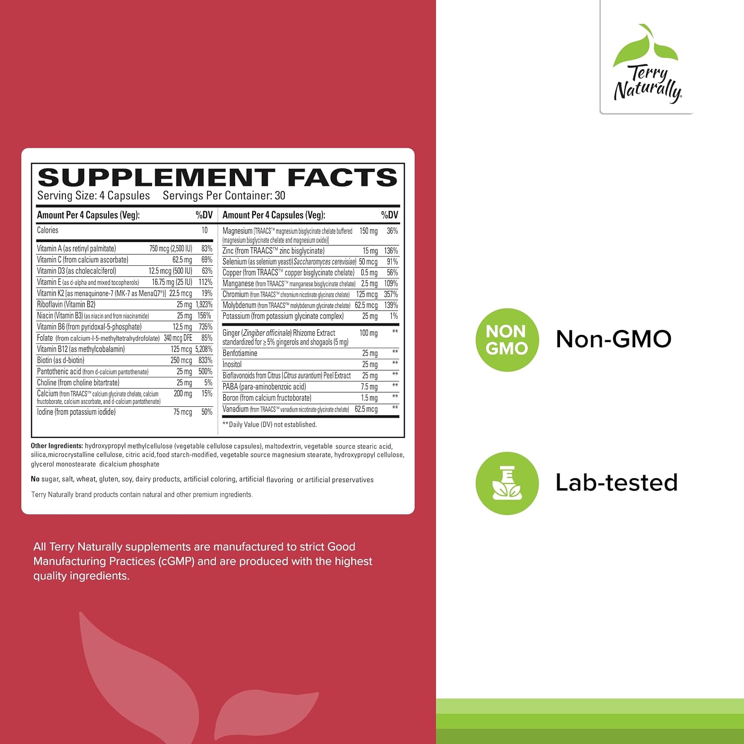 Terry Naturally Clinical Essentials - Complejo Multivitamínico y Mineral con Quelatos - 120 Cápsulas
