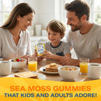 TrueSeaMoss Irish Sea Moss Gummies con Bardana y Fucus – Fórmula para Adultos y Niños – 60 Gominolas