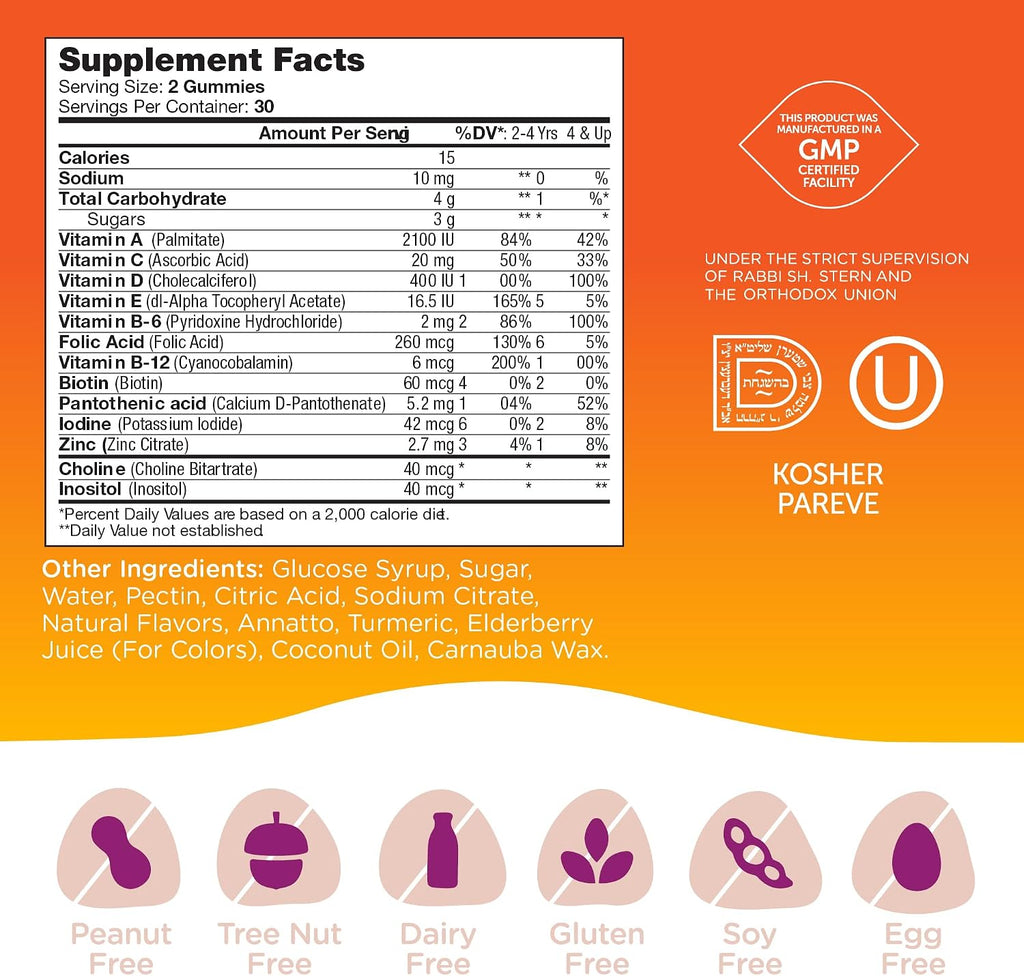 Zahler Chapter One - Multivitamínico Infantil en Gominolas (60 Gomitas) - 13 Vitaminas y Nutrientes