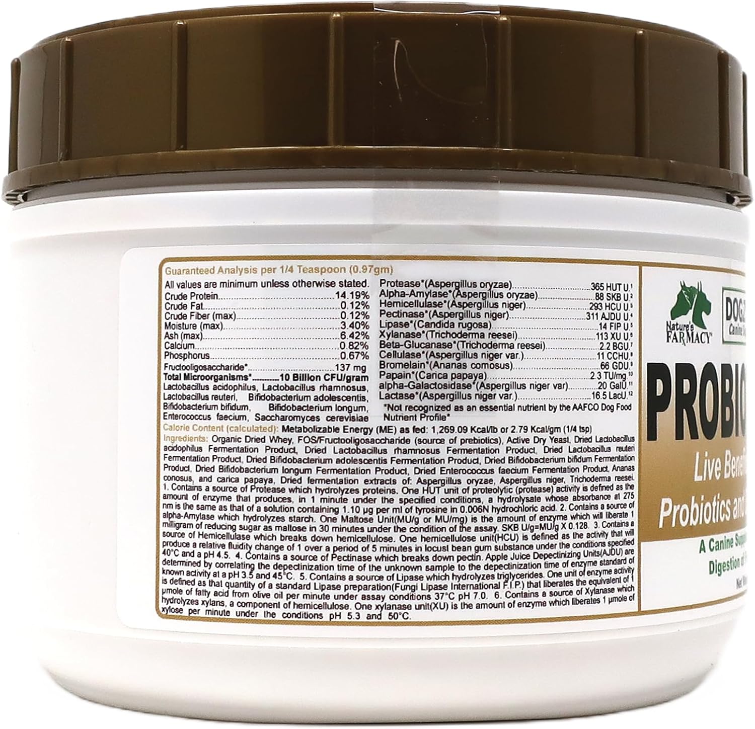 Dogzymes Probiotic Max - Probióticos y Enzimas Digestivas para Perros (454 g)