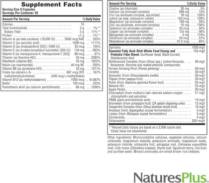 NaturesPlus Source of Life - 180 Cápsulas - Complejo Multivitamínico y Mineral – Image 5