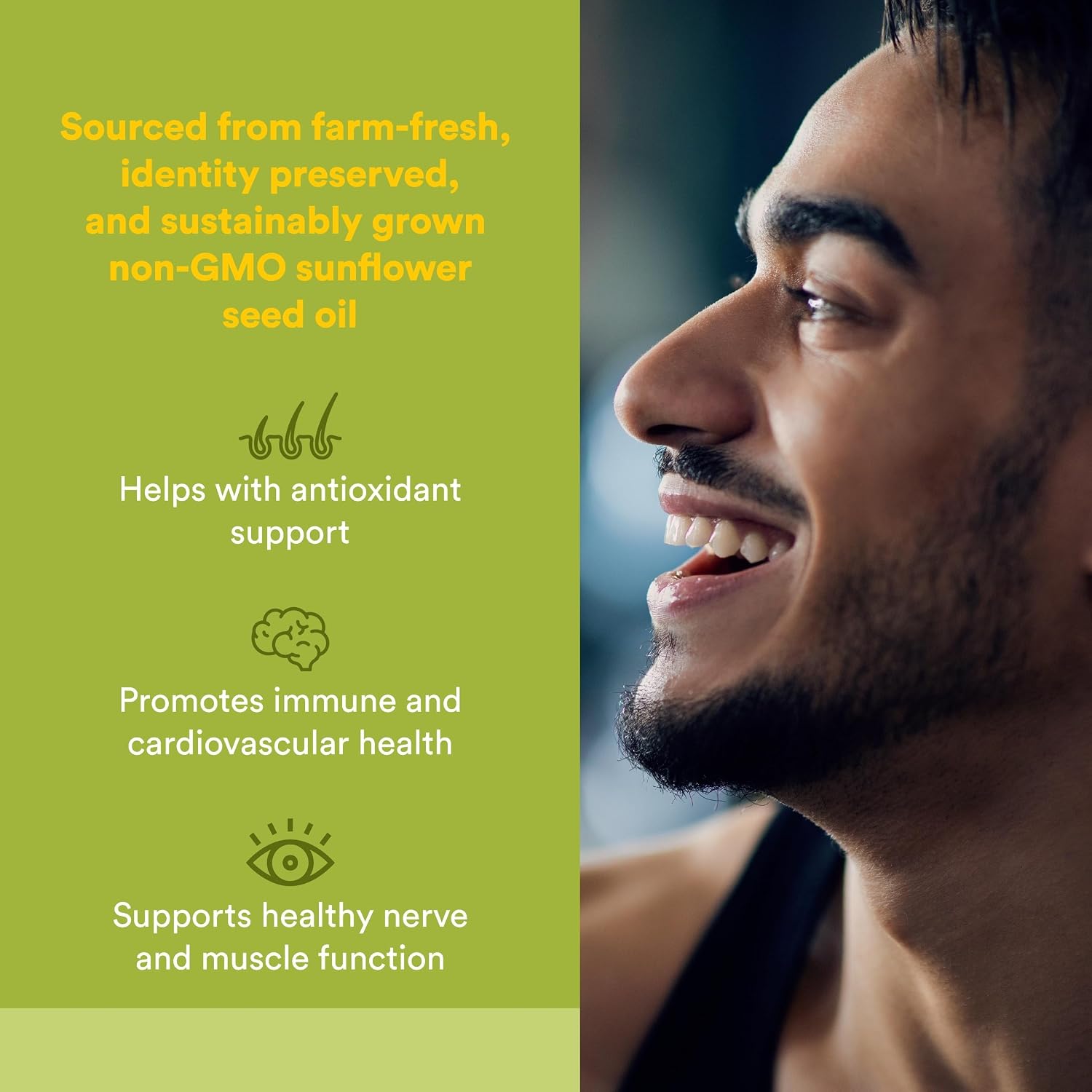 Whole Earth & Sea de Natural Factors, Vitamina E de Girasol, Suplemento Alimenticio Integral